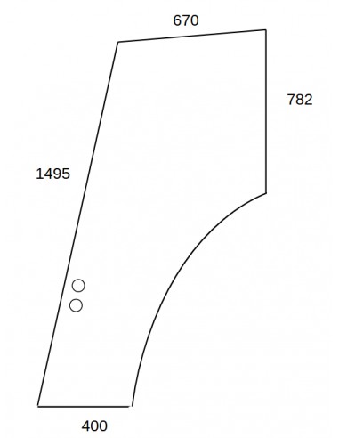 Vitre de porte droite